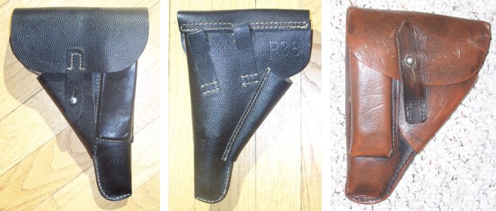 Pistol holster from World War II made with Pressstoff