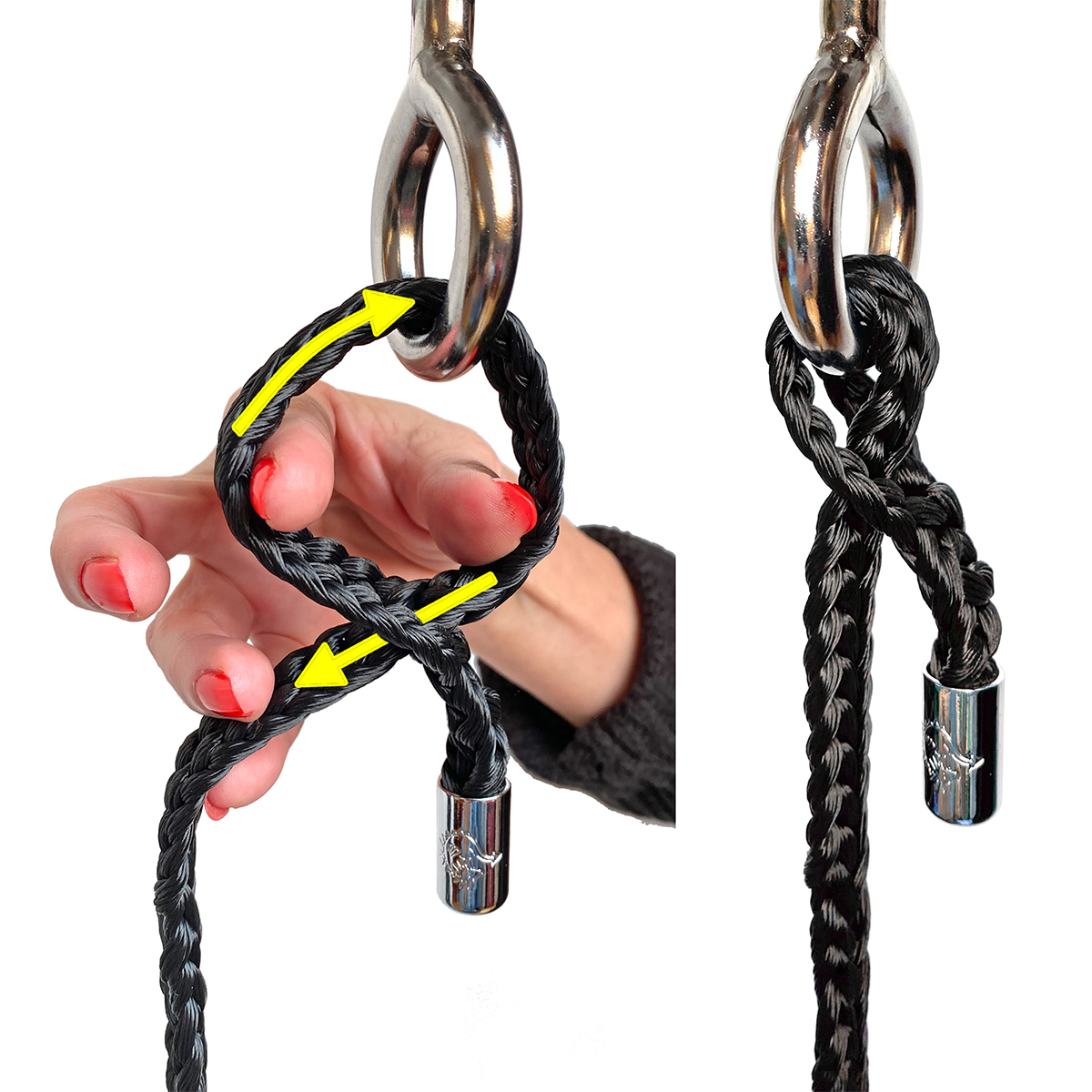 Aufhängen ganz ohne Knoten mit dem Spezial-Schlaufenseil